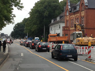 Nachträglich aufgebrachte Mittellinie