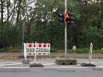 Gesicherte Querung für Fußgänger und Radfahrer